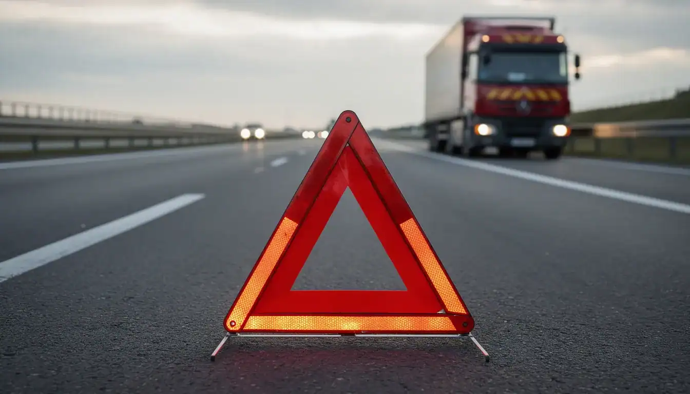 Schwerlast Abschleppdienst für LKW auf Autobahn in Deutschland bei Nacht – AutoHelp Schwerlast Abschleppdienst für LKW auf Autobahn in Deutschland bei Nacht