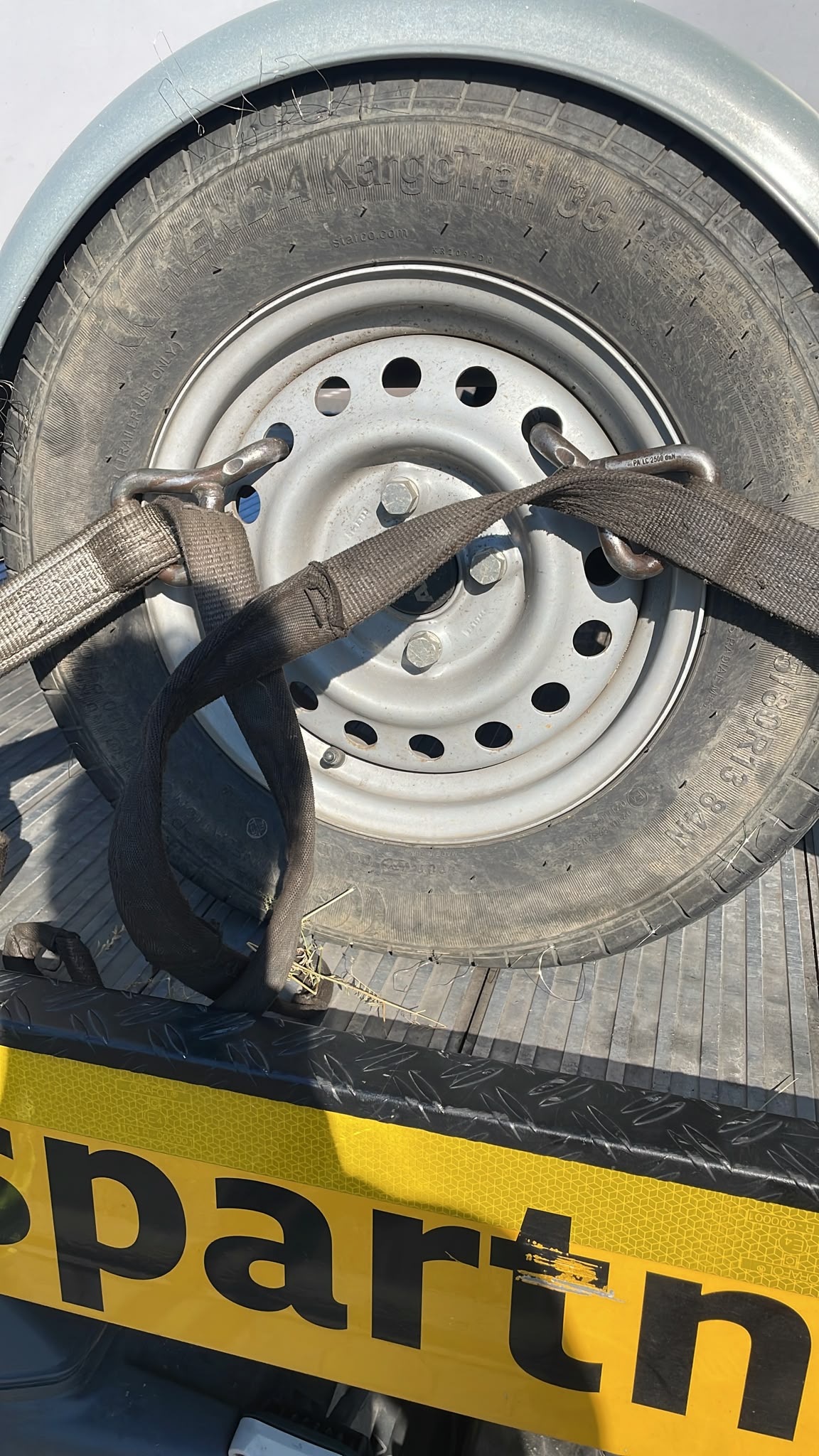 truck roadside assistance on site — Truck Tyre Service in a Distribution Centre Car Park: Trailer Wheel Change in Gütersloh